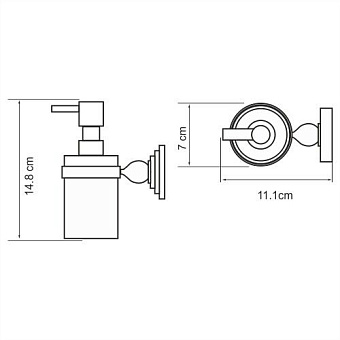 Дозатор WASSERKRAFT Aland K-8500 К-85099 хром