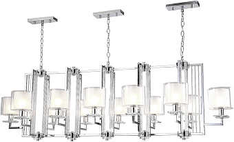 Люстра подвесная CRYSTAL LUX NICOLAS NICOLAS SP12 L1600 NICKEL/WHITE 720Вт 12 лампочек E14