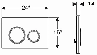 Панель смыва GEBERIT Sigma 21 115.884.SI.1 белый