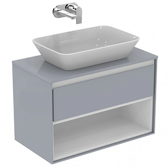 Столешница IDEAL STANDARD CONNECT AIR E0849EQ ДСП 44,2х80,4см glossy light grey + matt white