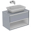 Столешница IDEAL STANDARD CONNECT AIR E0849EQ ДСП 44,2х80,4см glossy light grey + matt white