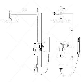 Душевая система RGW Shower Panels 21140853-01 SP-53 хром
