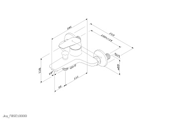 Смеситель для ванны AM-PM Joy F85E10000 хром
