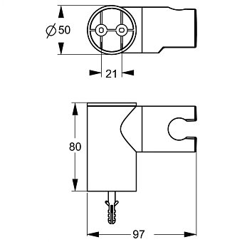 Держатель для душа IDEAL STANDARD B9468AA chrome