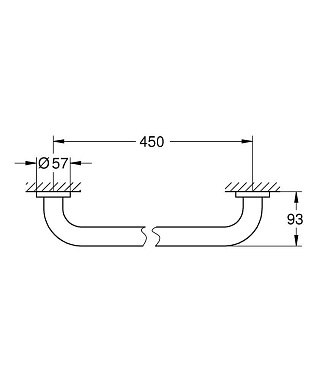 Поручень для ванной GROHE Essentials 40793001 9,3см хром