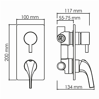 Душевая система WASSERKRAFT Sauer А71207 золото