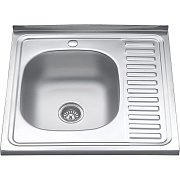 Мойка кухонная MELANA ДЕКОР 097R 60х60см хром