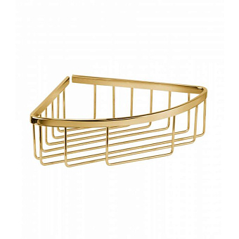 Полка в ванную угловая Bongio Fleur 30011OR00 1-ярусная 21х26см золотой