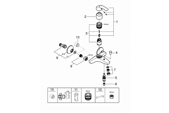 Смеситель для ванны GROHE Eurosmart New 33300002 хром
