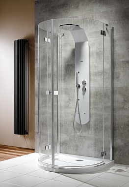 Угловое ограждение RADAWAY Almatea P 195х100см стекло графитовое