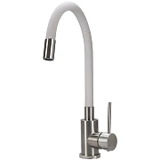 Смеситель для кухни Maxonor MN7280-3 поворотный излив хром/белый