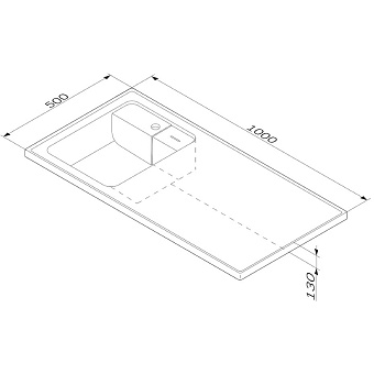 Раковина над стиральной машиной AM-PM X-Joy M85AWPL1001WG 100х50см