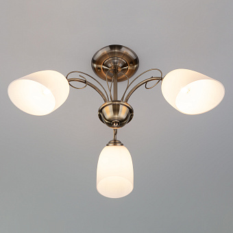 Люстра потолочная Eurosvet Stefanie 30107/3 античная бронза 60Вт 3 лампочек E27