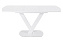 Кухонный стол раскладной AERO 80х120х76см закаленное стекло/сталь White Glass