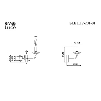 Бра Evoluce ATTIC SLE1117-201-01 40Вт E14