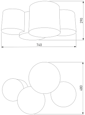 Светильник потолочный TK Lighting Mona 4393 15Вт E27