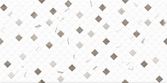 Декор Global Tile Siluet GT GT125VG белый 25х50см 1,375кв.м.