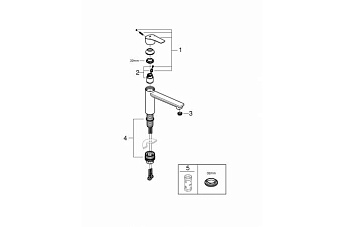 Смеситель для кухни GROHE Eurosmart 30463DC0 поворотный излив сталь