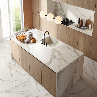 Матовый керамогранит ABK Sensi Signoria PF60010601 Calacatta Michelangelo Soft R 280х120см 3,36кв.м.