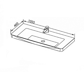 Тумба с раковиной AQUANET София 212588 46х105,5х62,4см