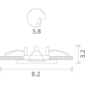 Светильник точечный встраиваемый Arte Lamp PRAKTISCH A1203PL-1CC 50Вт GU10