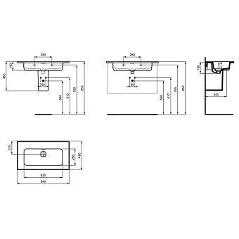 Раковина подвесная IDEAL STANDARD STRADA II T363401 84х46см