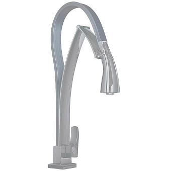 Смеситель для кухни Paini Hybrid HKPA557TKKM гибкий излив сталь