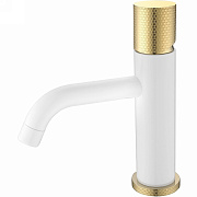 Смеситель для раковины Boheme Stick 121-WG.2 белый/золотой