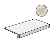 Плитка для ступеней Atlas Concord Италия Marvel Edge AFCH Royal Calacatta Scalino Lappato 33х60см 0,198кв.м. полуматовая