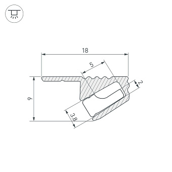 Профиль для светодиодной ленты Arlight 038208 2000мм оливковый