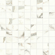 Керамическая мозаика Atlas Concord Италия Marvel Shine A414 Calacatta Prestigio Mosaico Matt 30х30см 0,9кв.м.
