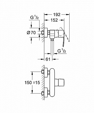 Смеситель для душа GROHE Wave Cosmopolitan 23208000 хром