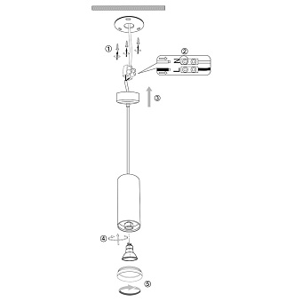 Светильник подвесной Maytoni Focus Design P038PL-01W 50Вт GU10