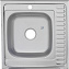 Мойка кухонная MELANA ДЕКОР 156D t L (*15) 60х60см хром