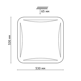 Светильник настенно-потолочный Sonex Krona 2055/EL 72Вт LED