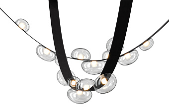 Светильник подвесной CRYSTAL LUX BOSQUE BOSQUE SP7 L3000 BLACK/TRANSPARENT 35Вт LED