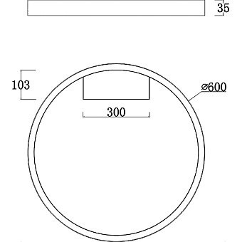 Светильник потолочный Maytoni Rim MOD058CL-L35W3K 37Вт LED