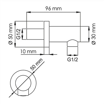 Шланговое подключение WASSERKRAFT A082 чёрный