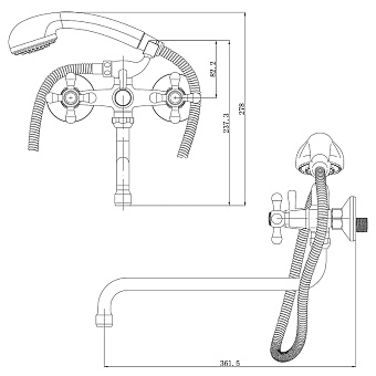 Смеситель для ванны LEMARK Promotion LM6041C хром