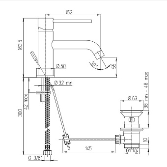 Смеситель для раковины Paini Cox 78PJ211LBL золото