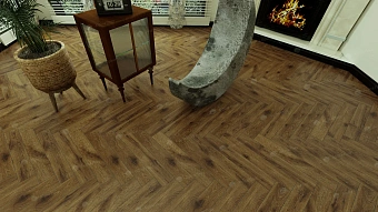 Ламинат Alpine Floor HERRINGBONE 12 Умбрия LF105-11 600х101х12мм 34 класс 1,32кв.м