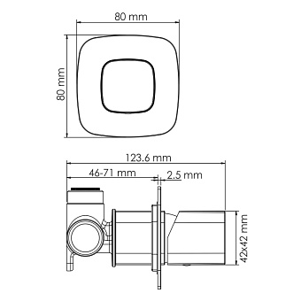 Смеситель для душа WASSERKRAFT Nuthe 9100 9151 чёрный
