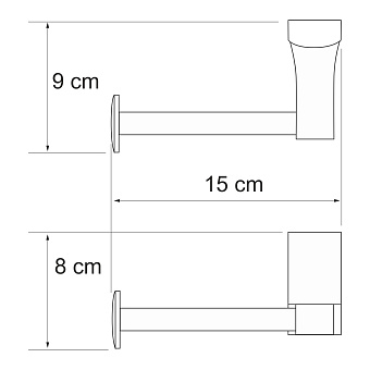 Держатель туалетной бумаги WASSERKRAFT Leine K-5000 WHITE K-5096WHITE бежевый/хром