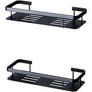 Полка в ванную прямая AM-PM Sense L A7453222 2-ярусная 12,8х34,5см чёрный