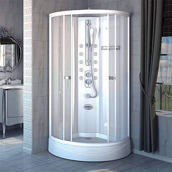 Душевая кабина RADOMIR Паола 1-00-1-0-0-0570 93х93х198см стекло прозрачное