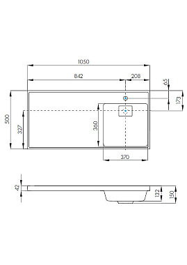 Раковина накладная Акватон Лондри 1A72223KLH010 105х50см