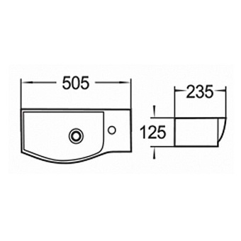 Раковина подвесная Comforty 7947CL 51х24см