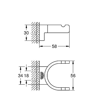 Крючок GROHE Selection 41049GN0 золото