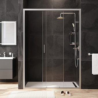 Душевая дверь AM-PM Gem W90G-140-1-195MT 195х140см стекло прозрачное