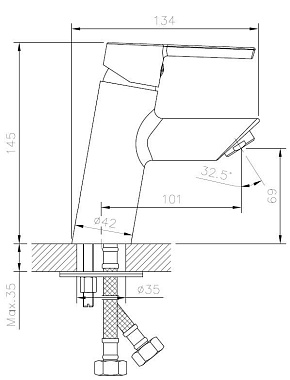 Смеситель для раковины ESKO LONDON LD 26 хром
